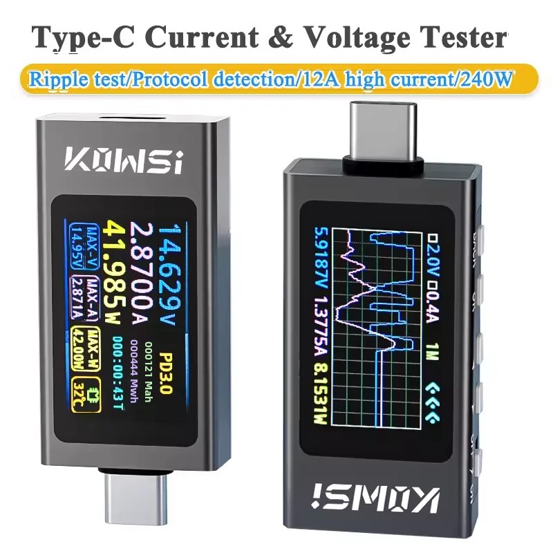 KWS-X1 Type-C Current and Volt - Battery Monitor Coulometer 리뷰 및 가격