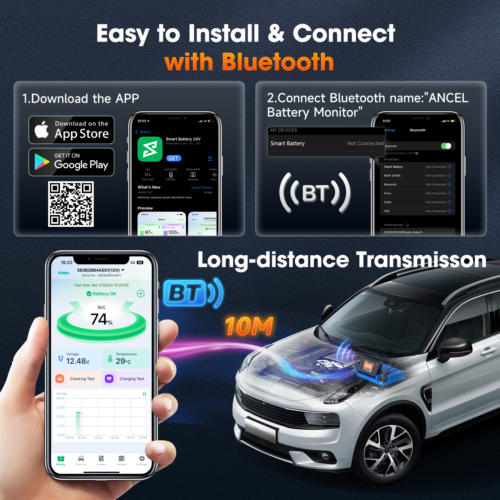ANCEL BM300 Pro Battery  Teste - Battery Monitor Coulometer 리뷰 및 가격